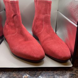 Rose Pink Suede Bodem Ankle Boots 🥾 