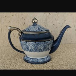 Bombay cups, teapot, sugar, cream bowls