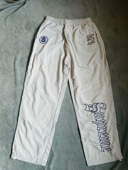 Streetwear Track Pants Cream with Gothic Logo