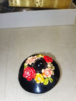 Vintage flower hat pin