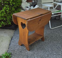 Drop leaf table with shelf 27 with leaves up x 23 wide 24 high