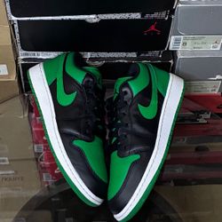 Air Jordan 1 Low GS 'Black Lucky Green'