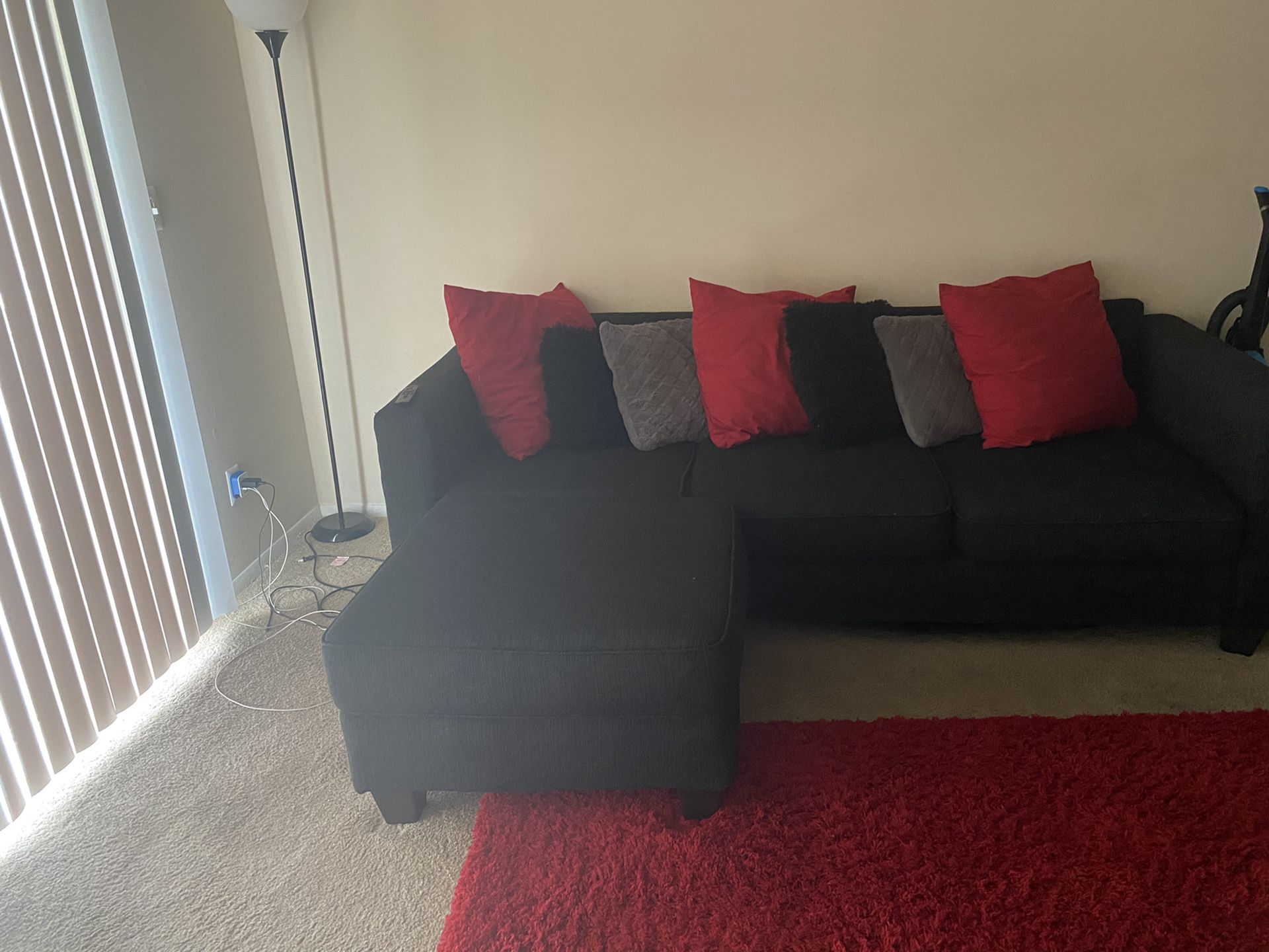 Black sectional couch