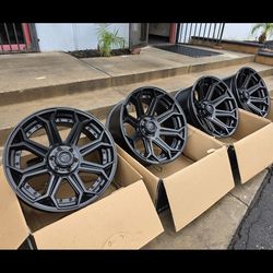 22" FUEL rims 22x10 -18mm deep concaved