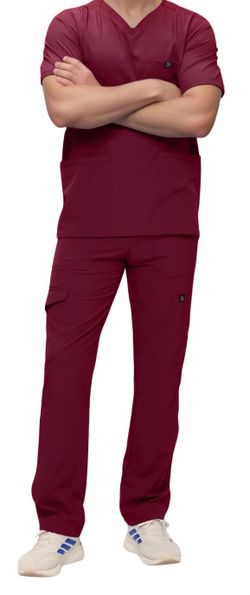Monarch Uniforms Maroon Scrub Set Men's size 3XL