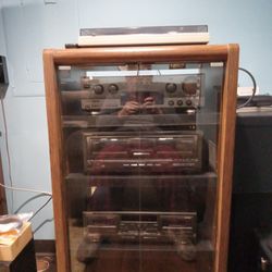 Technics Stereo With Cabinet 