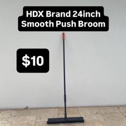 HDX Brand 24inch Smooth Push Broom (1 Available)