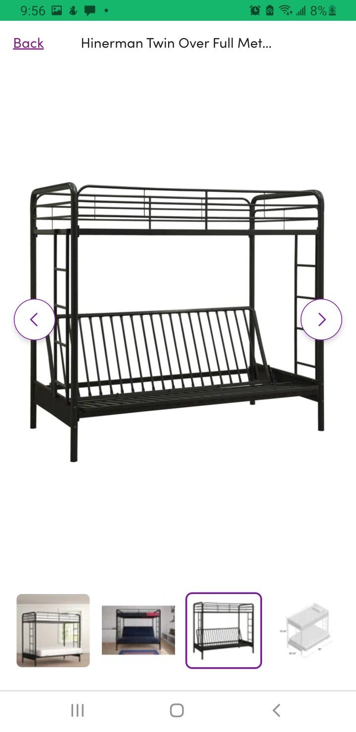 Twin Over Full Futon Bunk Bed