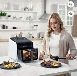 Gourmia Panorama 7-QT Digital Air Fryer w/ Panoramic View, Holographic Display, & 12 Presets