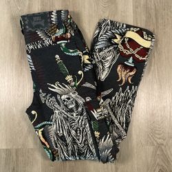 Rebel Vengeance Pants Mens 30x32 Skull Snake Tapestry Cargo Streetwear Gothic NWT