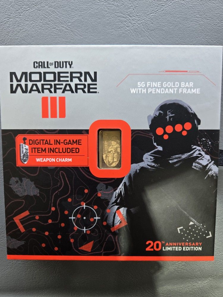 Call Of Duty Modern Warfare III 24kt Gold Bar 5 Grams