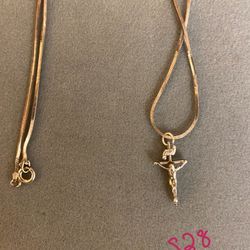 .925 sterling silver crucifix necklace