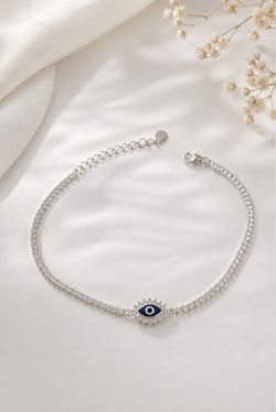 Silver 925 Evil Eye Tennis Bracelet