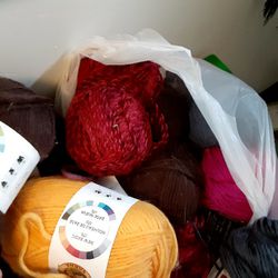 Over 45 Skeins Yarn Different Thicknesses 