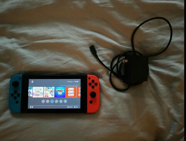 Nintendo Switch 2nd Edition (V2) Extended Battery Device With Charger & Games
