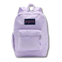 JanSport Cross Town Plus Pastel Lilac Backpack – 26L Cute School & Travel Bag