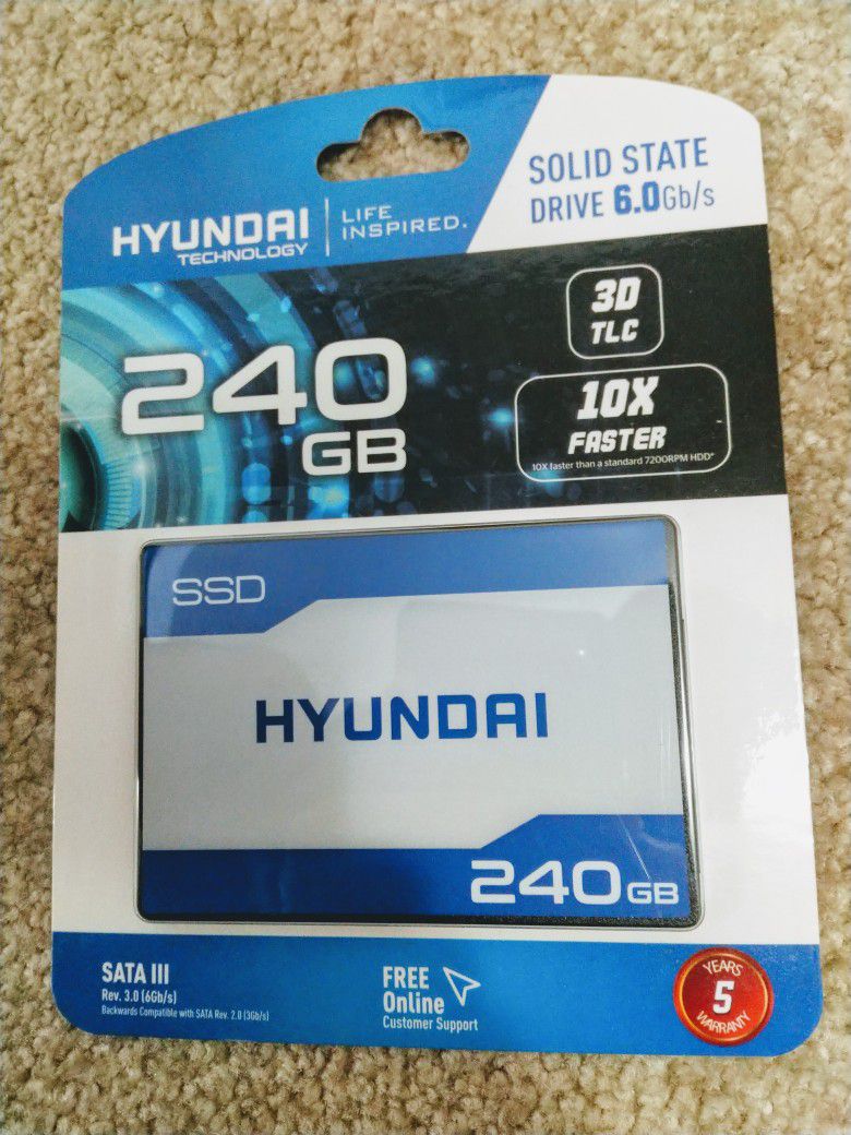Brand new Hyundai 3d TLC 240gb SSD