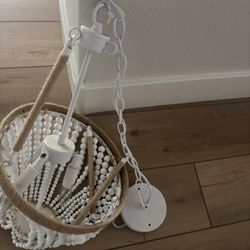 World Market small beaded pendant lamp