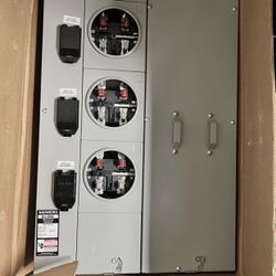 SIEMENS WEP3311 UNI-PAK 3 GANG 300 AMP RING TYPE SINGLE PHASE 3 METER PANEL