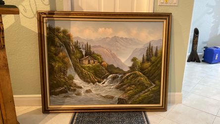 Large landscape painting print canvas