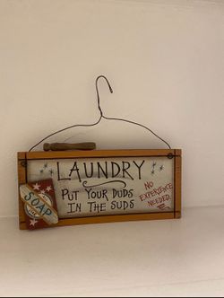 Cute Retro Laundry Sign 