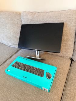 23” Dell Monitor and Logitech MK200 Media Keyboard with mouse