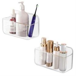 Packs Cabinet Door Organizer, Acrylic Adhesive Shelf Wall Mounted Storage