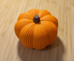 Orange 3D Printed Pumpkin - Handmade Halloween Decor