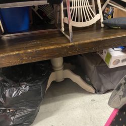 Square Oak Table And 4 Chairs 