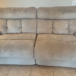 Reclining Sofa Set - Loveseat, Double With Console, Full Size 