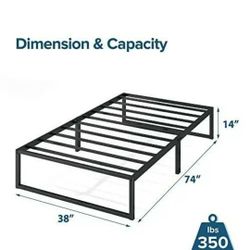 Lorelai 14 Inch Metal Platform Bed Frame / Mattress Foundation with Steel