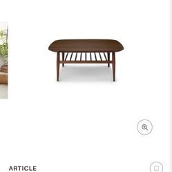 Real Walnut Coffee Table - Article Original 