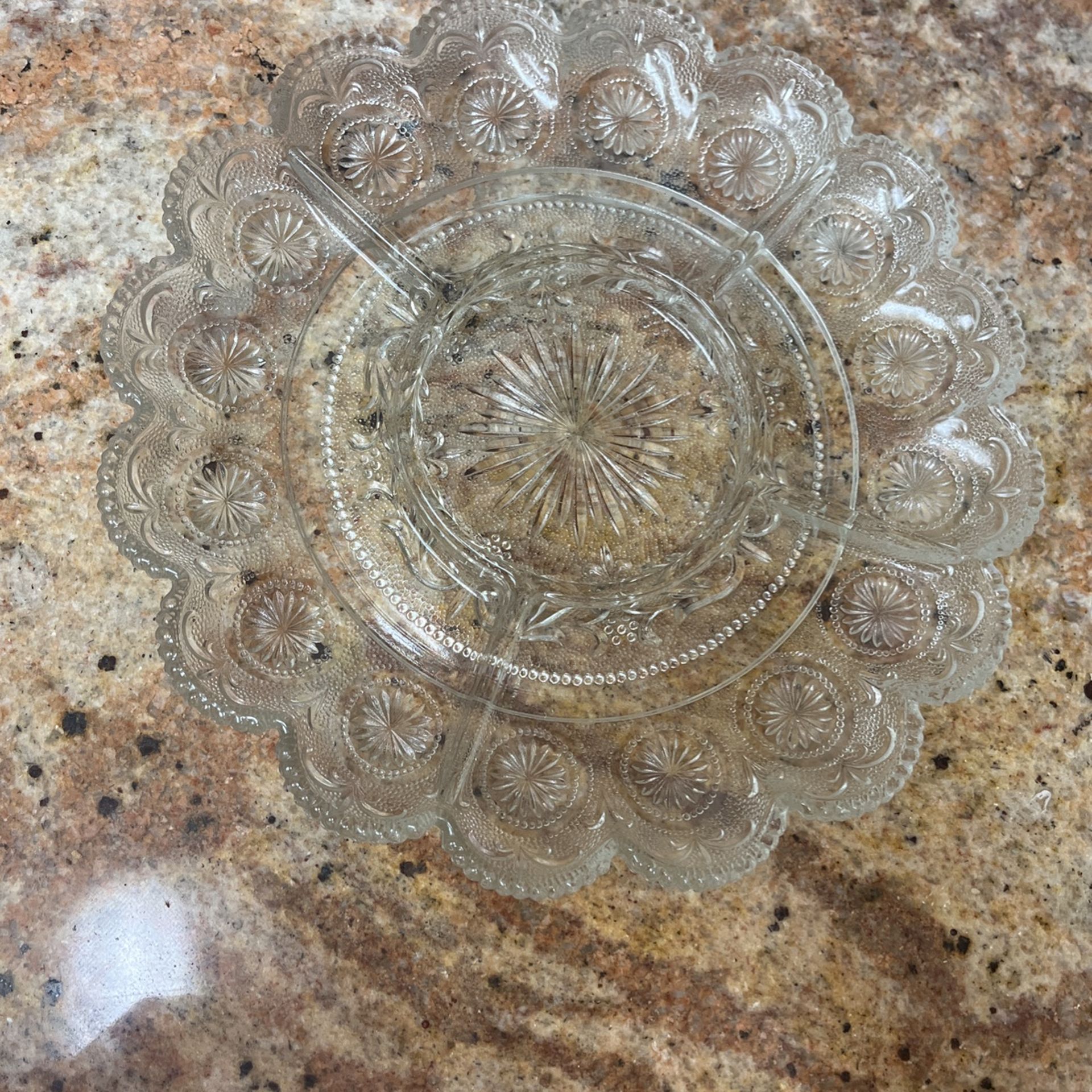 Chips And Dip Crystal Plate