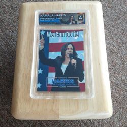 Kamala Harris Slab Cracked Ice REFRACTOR Original Art Novelty Card 