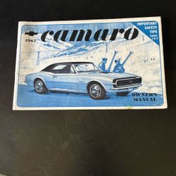 1967 And 1969 Camaro Owners  Manuals