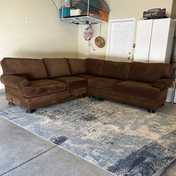 Sectional Sofa Couch Brown Local Delivery Available 🚚 