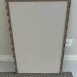 Rectangle Framed Linen Fabric Pinboard