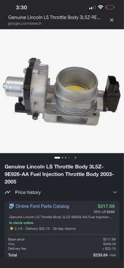Lincoln LS Throttle Body 3L5Z-9E926-AA 2003-2005