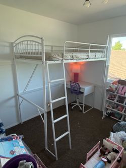 Kids metal loft bed