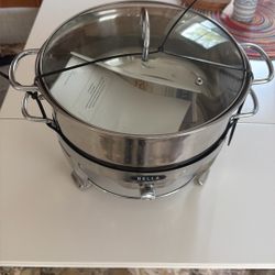 2 Stainless Steel Food Warmers 14”