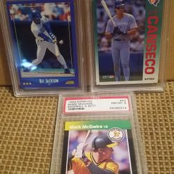 VINTAGE JOSE CANSECO MARK MCGWIRE BO JACKSON GRADED CARDS  PSA