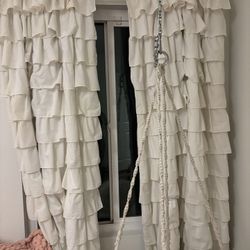 Pottery Barn kids  Ruffled curtains 