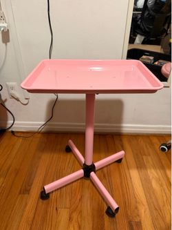 Pink Utility Table – Perfect for Tattoo Studio, Nail Tech or Beauty Salon.