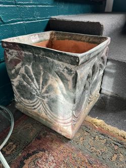 Large Clay Square Planter