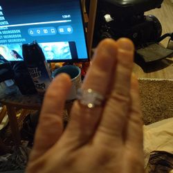 925 Sterling Silver  3 ct  Zircon  Wedding Set Size 8