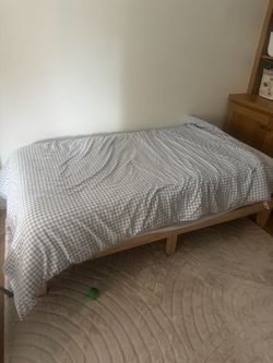 Nectar Matress - twin. Comes with wooden frame, comforter and sheet.