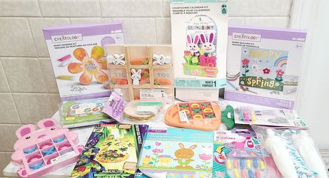 Kids Easter Basket Fillers Brand New Craft Kits, Tic Tac Toe, Puzzle, Jump Rope
