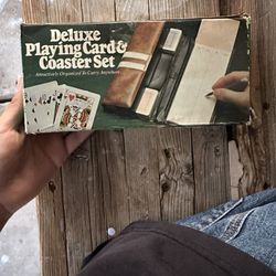 1980s Deluxe Palying Card And Coaster Set 
