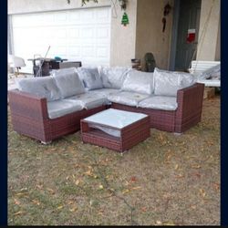 L Shape Patio Furniture Set Brand New Patio Sofa Set 🆕🚚