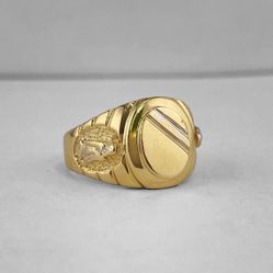 GOLD FLAT TOP RING BAND
